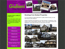 Tablet Screenshot of giuliani-properties.com
